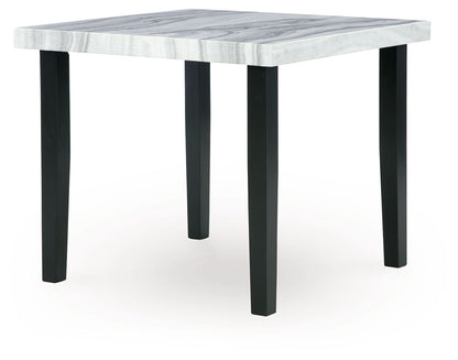 Lilyberg - Square Dining Room Counter Table - Gray / Black