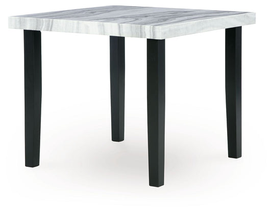 Lilyberg - Square Dining Room Counter Table - Gray / Black
