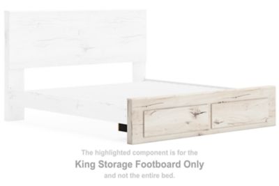 Lawroy - King Storage Footboard - Light Natural
