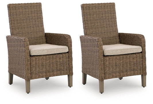 Revare Beach - Arm Chair With Cushion (Set of 2) - Beige