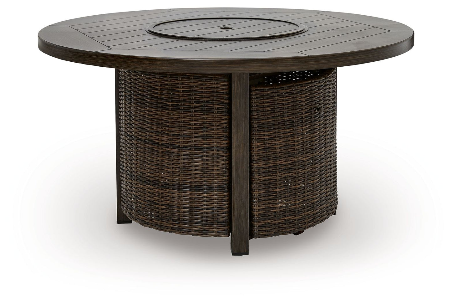 Drakes Beach - Round Fire Pit Table - Dark Brown