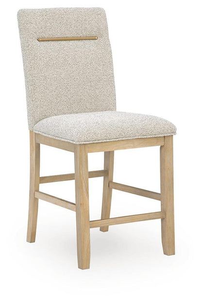 Crendlin - Upholstered Barstool (Set of 2) - Light Brown