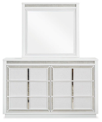 Chalanna - Dresser And Mirror - White