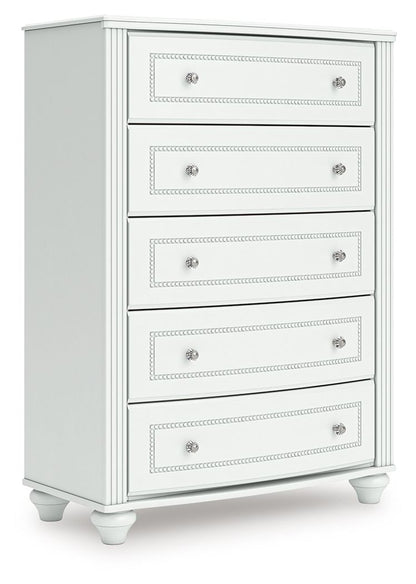 Maylilly - Five Drawer Chest - White