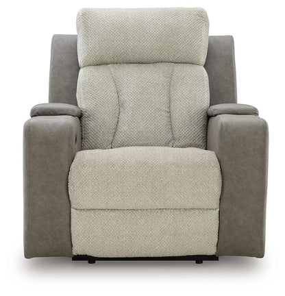 Stately Check - Power Recliner With Adj Headrest - Sisal