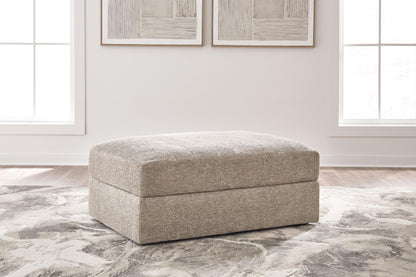 Reston Cove - Oversized Accent Ottoman - Burlap