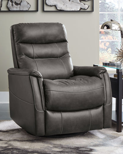 Riptyme - Swivel Glider Recliner - Quarry