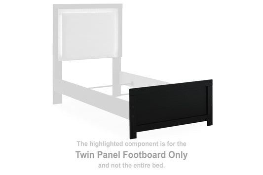 Raechalla - Twin Panel Footboard - Black