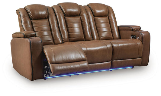Metro Oasis - Power Reclining Sofa With Adjustable Headrest - Amber