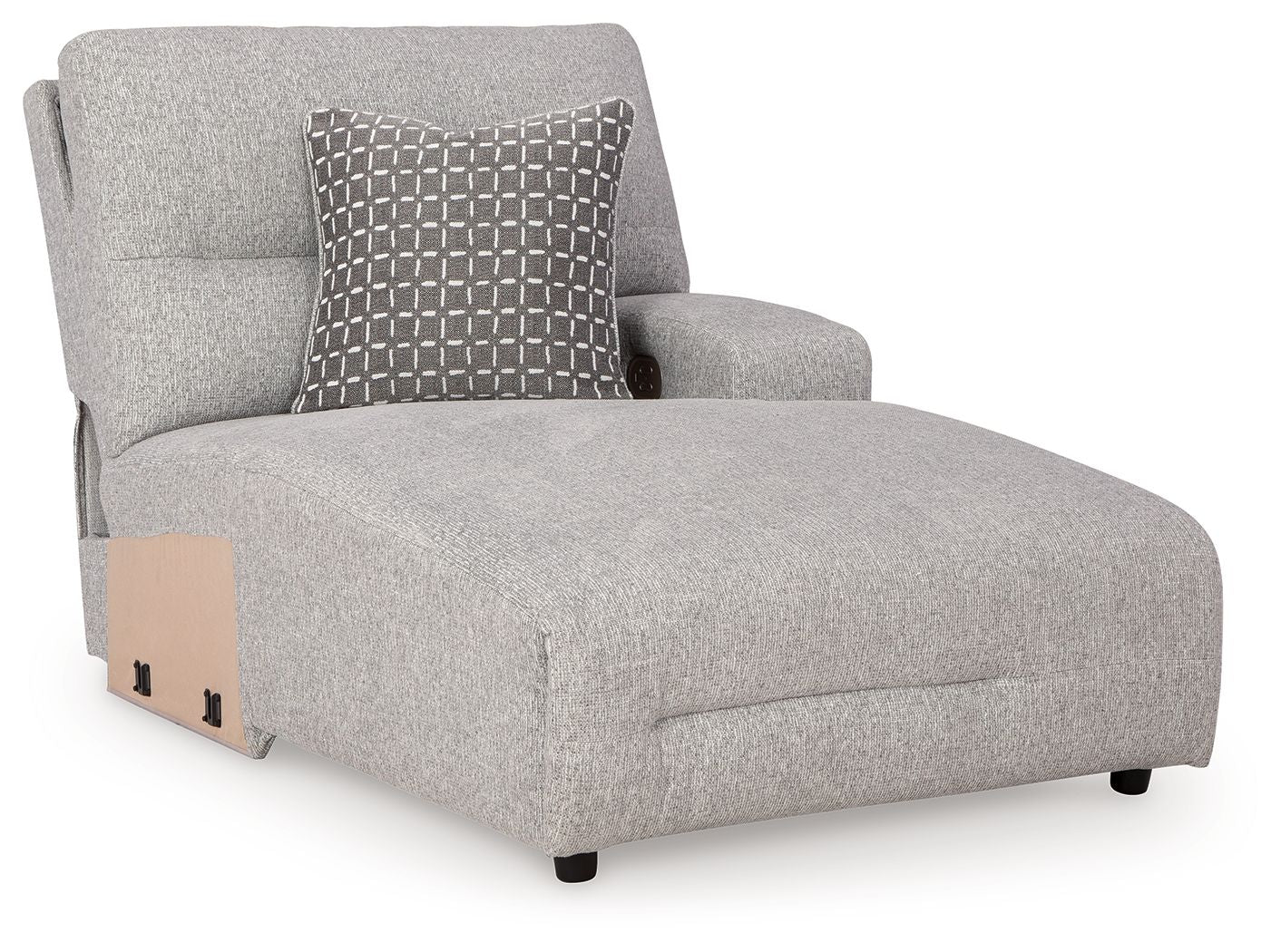 Acklen Place - Raf Power Reclining Back Chaise - Pewter