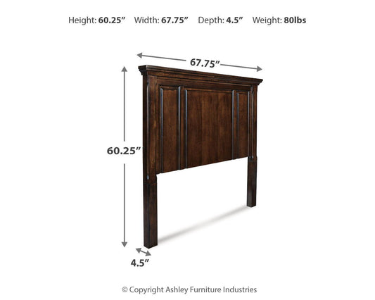 Porter - Queen Panel Headboard - Rustic Brown