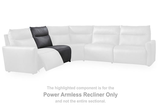 ModZ - Power Armless Recliner With Adjustable Headrest - Blue