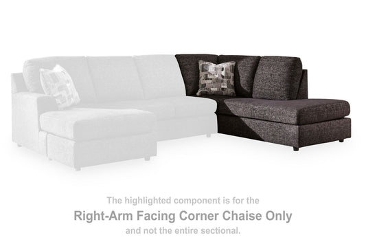 Coralene - RAF Corner Chaise - Onyx