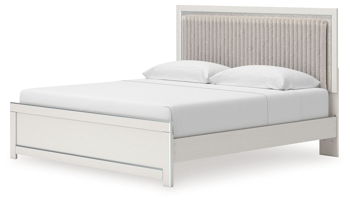 Birmonton - Upholstered Panel Bed With Roll Slats