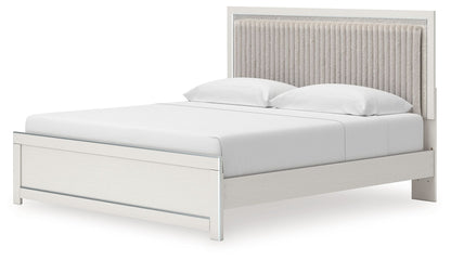 Birmonton - Upholstered Panel Bed With Roll Slats