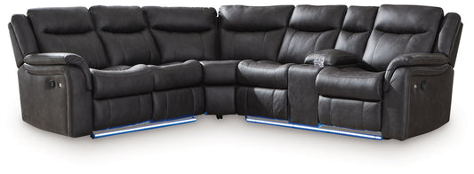 Perarrygin - 2-Piece Reclining Sectional - Carbon