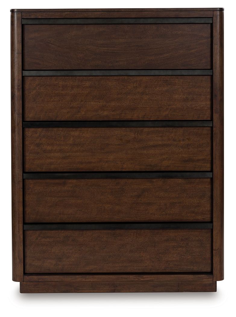 Kendamor - Five Drawer Chest - Dark Brown