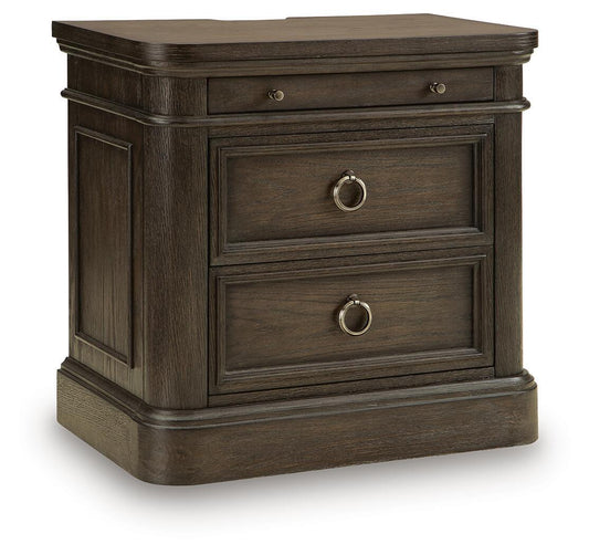 Bannette - Two Drawer Night Stand - Dark Brown