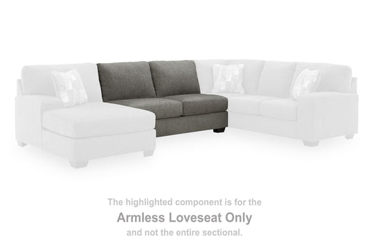Newellen - Armless Loveseat - Greystone