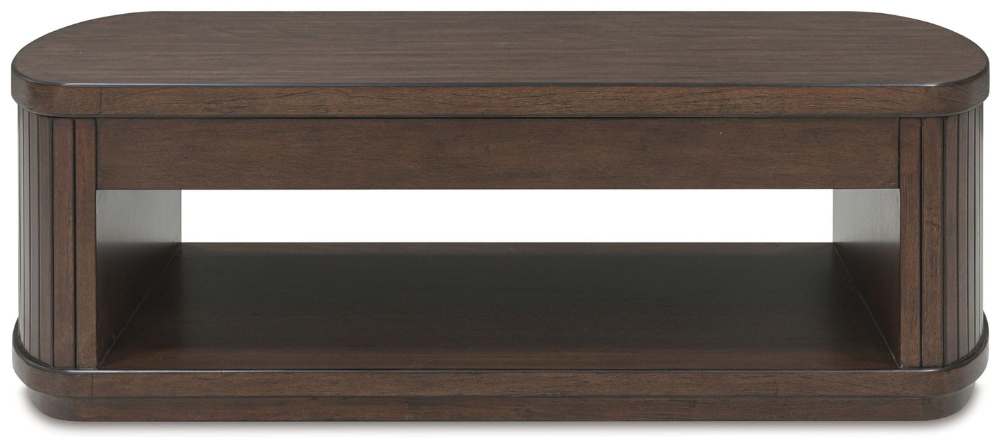Korestone - Lift Top Cocktail Table - Dark Brown