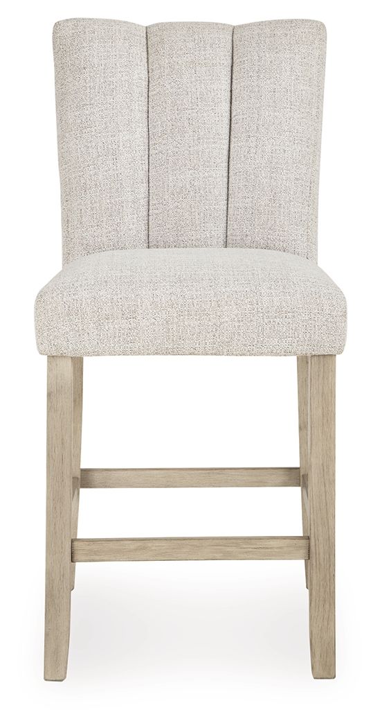 Karmenton - Upholstered Barstool (Set of 2) - Bisque