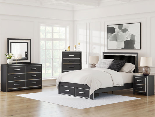Birmonton - Upholstered Panel Platform Storage Bedroom Set
