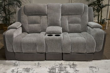 Ultimax - Power Reclining Loveseat With Console / Adjustable Headrest