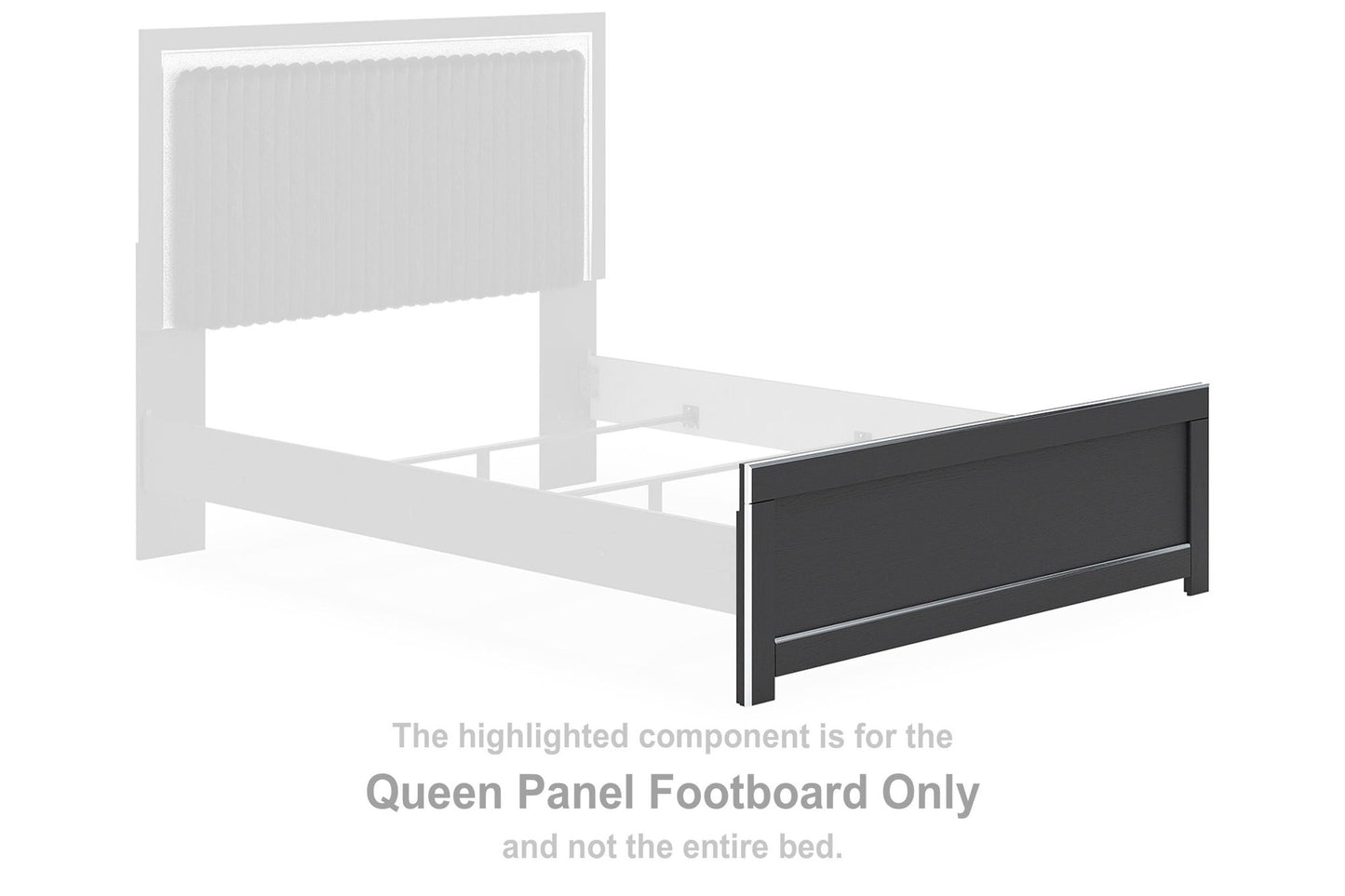 Birmonton - Queen Panel Footboard - Black