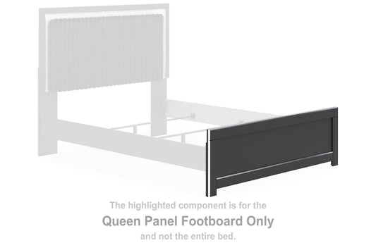 Birmonton - Queen Panel Footboard - Black
