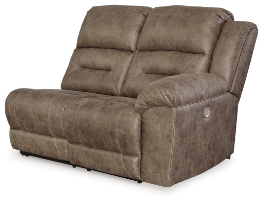 Ravenel - Raf Reclining Power Loveseat - Faux Leather - Fossil