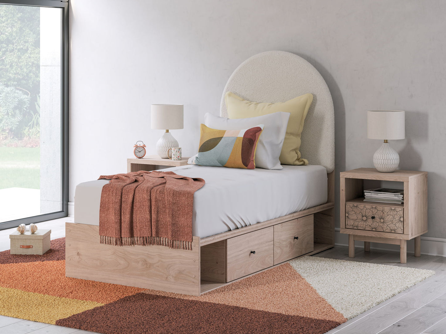 Shapella - Upholstered Panel Storage Bed