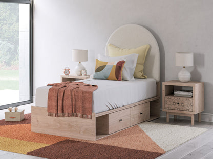 Shapella - Upholstered Panel Storage Bed