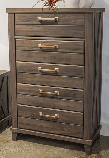 Brazen Valley - Five Drawer Chest - Dark Brown