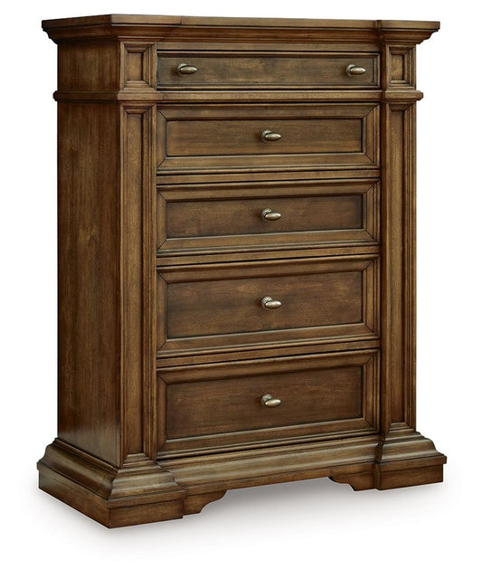 Channley - Five Drawer Chest - Brown