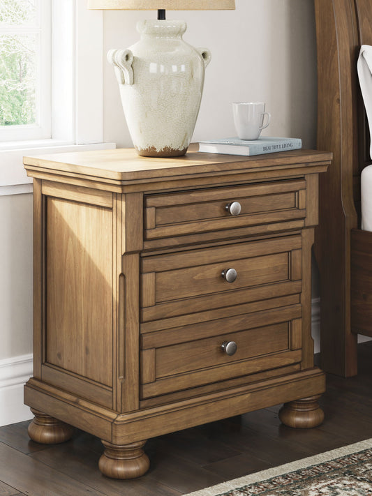 Vandenmore - Two Drawer Night Stand - Medium Brown