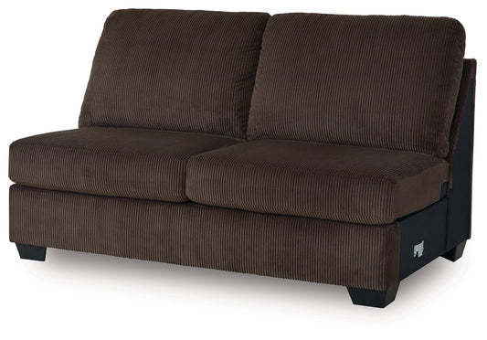 Landsings - Armless Loveseat - Chocolate