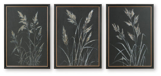Janisburg - Wall Art Set (Set of 3) - Black / White / Brown