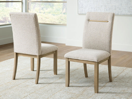 Crendlin - Dining Upholstered Side Chair (Set of 2) - Light Brown