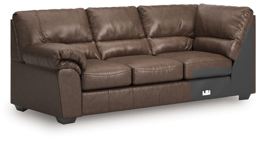 Whitlock - LAF Sofa With Corner Wedge - Umber