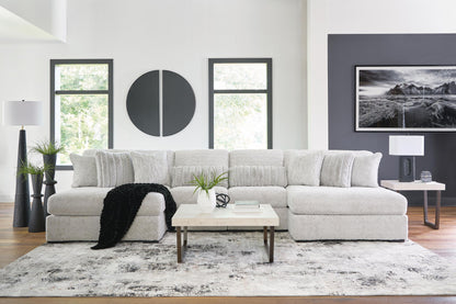 Snodoodle - 4-Piece Sectional With 2 Armless Chaises - Arctic