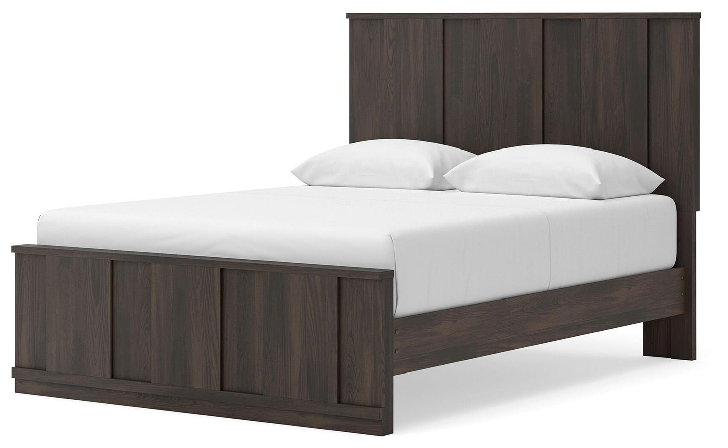 Jadiston - Queen Panel Platform Bed - Dark Brown