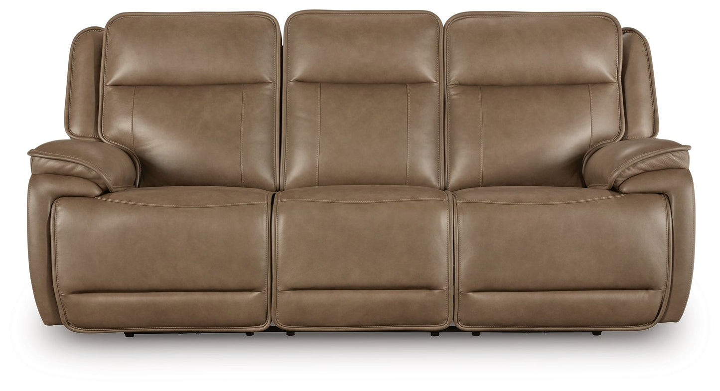 Malcesine - Power Reclining Sofa With Adjustable Headrest - Sahara