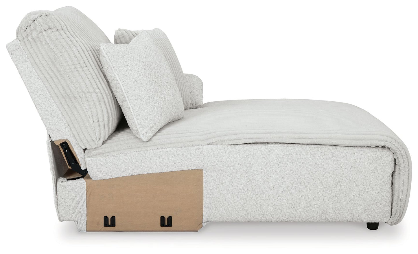 Top Tier - Raf Press Back Power Chaise - Alloy