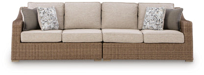 Revare Beach - RAF/LAF Loveseat With Cushion (Set of 2) - Beige