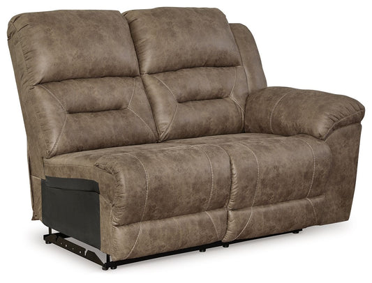 Ravenel - Raf Reclining Power Loveseat - Faux Leather - Fossil