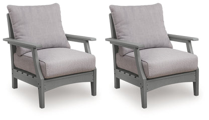 Lone View Bay - Lounge Chair With Cushion (Set of 2) - Gray