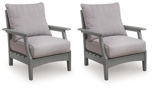 Lone View Bay - Lounge Chair With Cushion (Set of 2) - Gray
