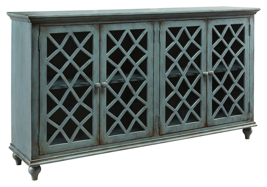 Mirimyn - Accent Cabinet - Vintage Finish - Antique Teal
