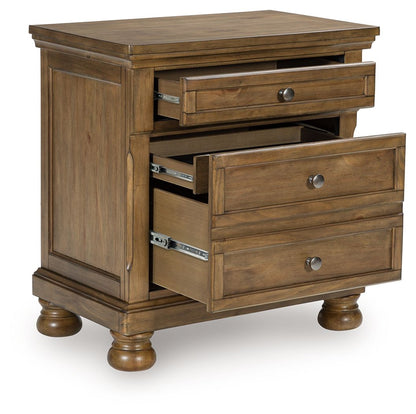Vandenmore - Two Drawer Night Stand - Medium Brown