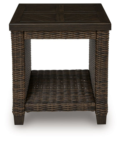 Drakes Beach - Square End Table - Dark Brown